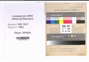 Entnazifizierung Wilhelm Meyer , geb. 05.06.1901 (Beamter)