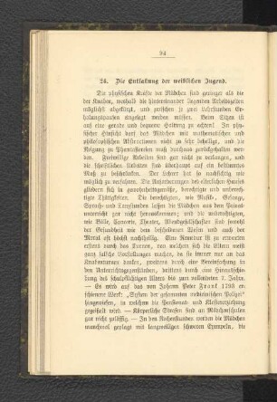 24. Die Enthaltung der weiblichen Jugend.