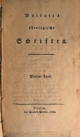 Voltair's theologische Schriften, 4