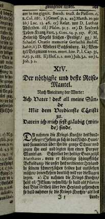 XIV. Der nöthigste und beste Reise-Mantel.