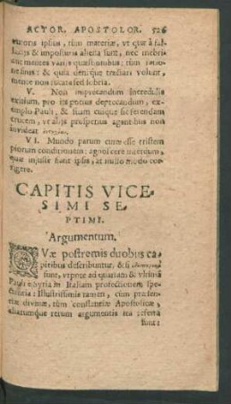 Capitis Vigesimi Septimi.