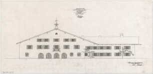 Gsaenger, Gustav; Lenggries (Bayern); Gasthaus "Altwirt", Umbau - Westseite (Ansicht)