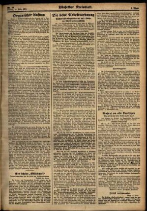 Zweite Ausgabe vom Freitag, den 16. März 1934.