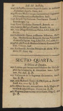 Sectio Quarta.