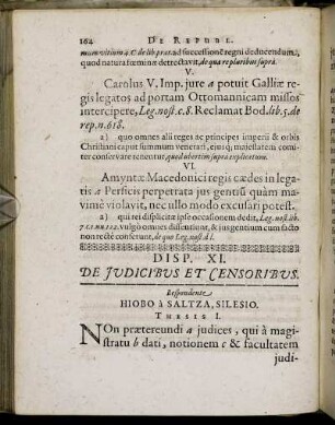 Disp. XI. De Judicibus Et Censoribus.