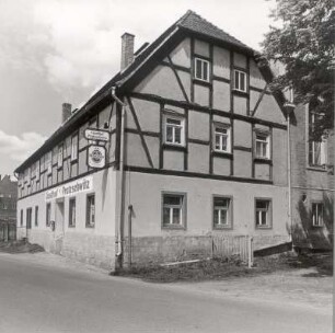 Gasthof "Pratzschwitz" : Birkwitz-Pratzschwitz, Pratzschwitzer Straße 4. Gasthof "Pratzschwitz". Straßen- und Giebelseite