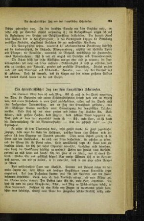¬Ein¬ charakteristischer Zug aus dem französischen Schulwesen