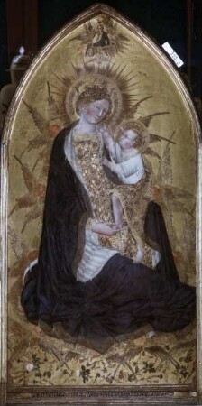 Madonna mit Kind, Gottvater, Heiligem Geist und Engeln