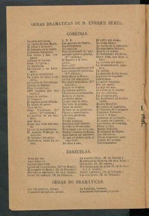 Obras dramaticas de D. Enrique Zumel
