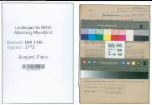 Entnazifizierung Franz Burgund , geb. 15.01.1905 (Spediteur)