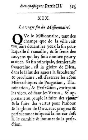 XIX. La vraye fin du Missionnaire