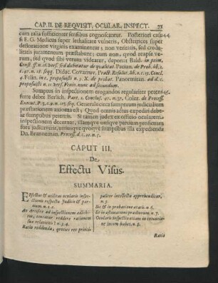 Caput III. De Effectu Visus.