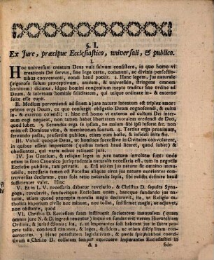 Theses ex iure, praecipue, ecclesiastico