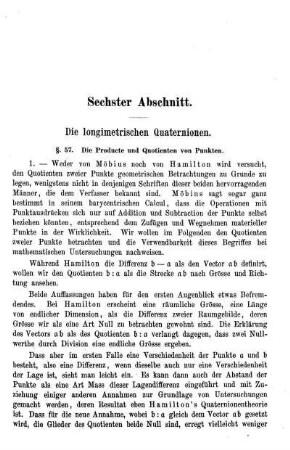 § 57. Producte und Quotienten von Punkten.