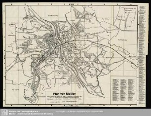 Karte : Plan von Meißen