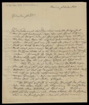 Brief von Moritz von Dietrichstein an Johann Karl Liebich