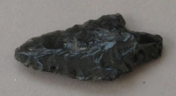 Arrowhead made from obsidian