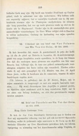 85. Uittreksel uit een brief van Van Polanen aan Min. Van der Heim, 16 Oct. 1809