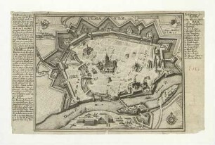 Ulm aus der Vogelschau um 1700