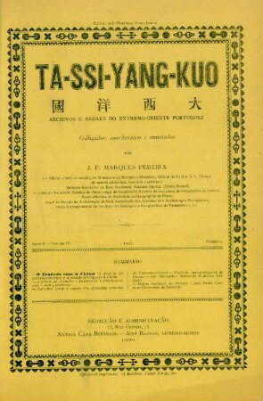 Serie II, Volume IV, No. 4