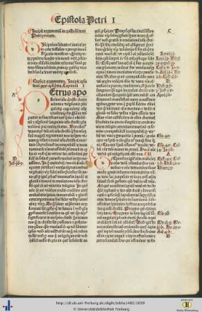 Argumentum in epistolam beati Petri primam