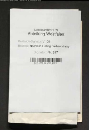 50 Briefe des Gatten Ludwig Vincke
