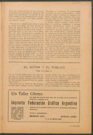 El actor y el público : (Viene de la página 9)