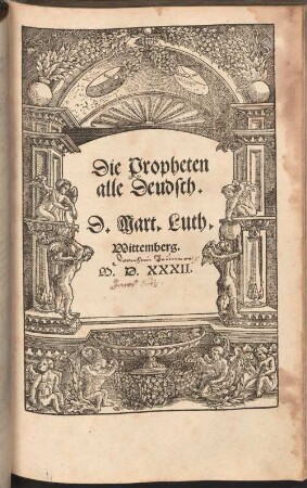 Die Propheten alle Deudsch