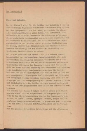Sportunterricht