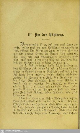III. Um den Pöhlberg