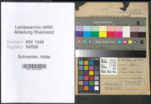 Entnazifizierung Hilde Schneider , geb. 23.07.1911 ()