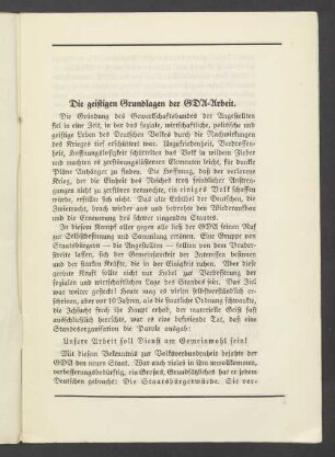 Die geistigen Grundlagen der GDA-Arbeit.