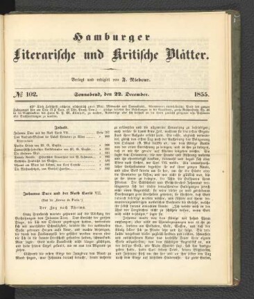 No. 102. 22. Dezember 1855