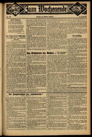 Zweite Ausgabe vom Sonntag, den 13. Dezember 1931.