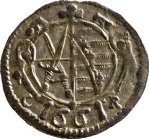 Münze, Pfennig, 1661