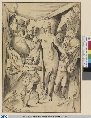Venus mit Amor, Merkur und Putten