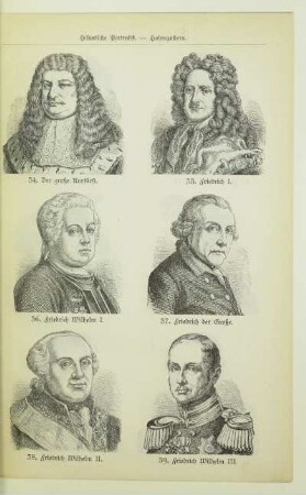 34. - 39. Historische Portraits. - Hohenzollern