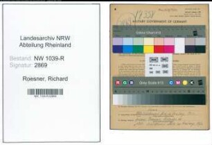 Entnazifizierung Richard Roesner , geb. 10.08.1901 (Polizeibeamter)