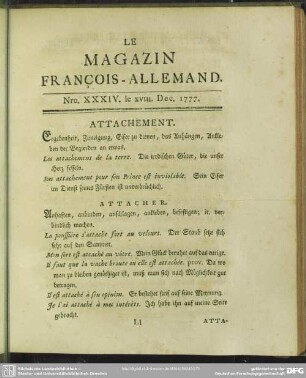 Nro. XXXIV. le XVIII. Dec. 1777