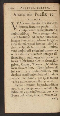 Anatomia Puellae recens natae.