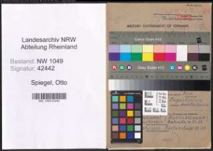 Entnazifizierung Otto Spiegel , geb. 03.01.1900 ()