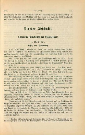 Vierter Abschnitt. Allgemeine Functionen der Staatsgewalt