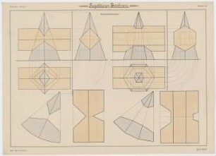 Projektions-Zeichnen. : Bez.: Körperdurchdringungen., Städt. Gewerbeschule, Guido Hertel, Blatt Nr. 15., Wint. Sem. 1901-02.
