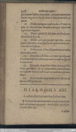 Dialogus XXI. Ludus chartarum seu foliorum