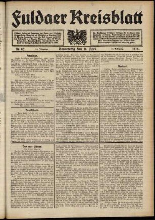 Ausgabe vom Donnerstag, den 11. April 1912.