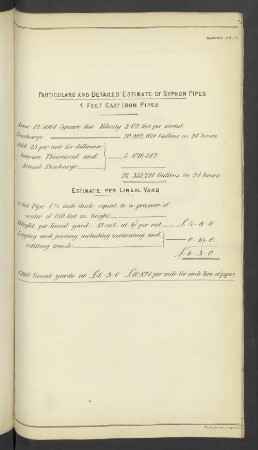 Appendix A.Q(5). Particulars and Detaild Estimate of Syphon Pipes.