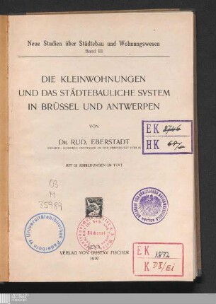3: Die Kleinwohnungen und das städtebauliche System in Brüssel und Antwerpen