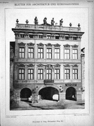 Tafel 91: Wohnhaus in Prag, Kleinseitner Ring 24