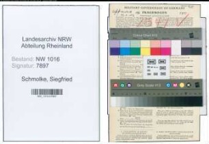 Entnazifizierung Siegfried Schmolke , geb. 08.01.1906 (Kaufmann)