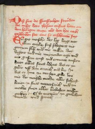 Fünfzehen Freuden Jesu Christi am Kreuz